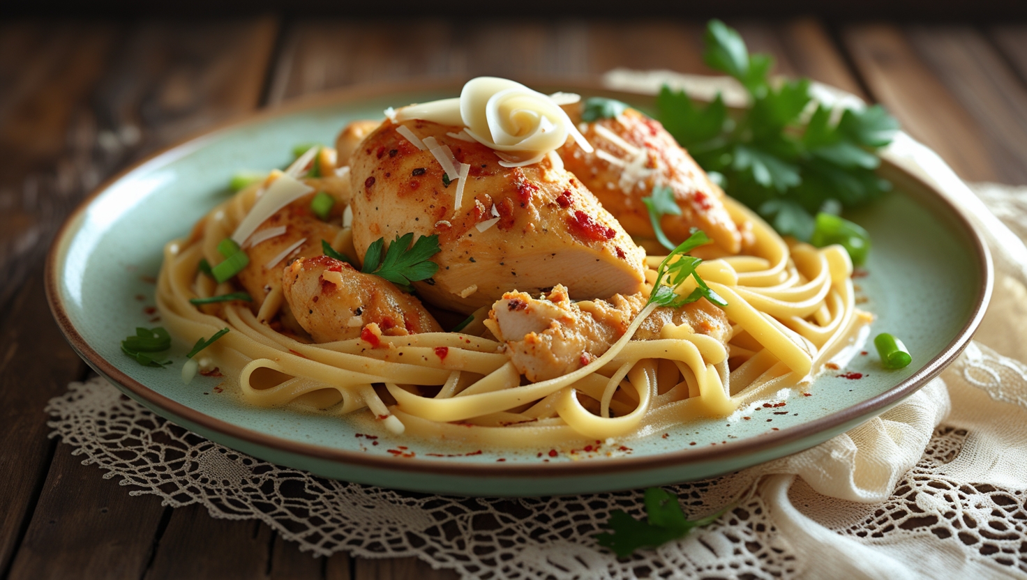 Garlic Parmesan Chicken Pasta