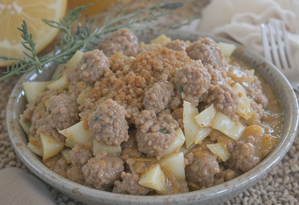 Cabbage and Ground Beef
