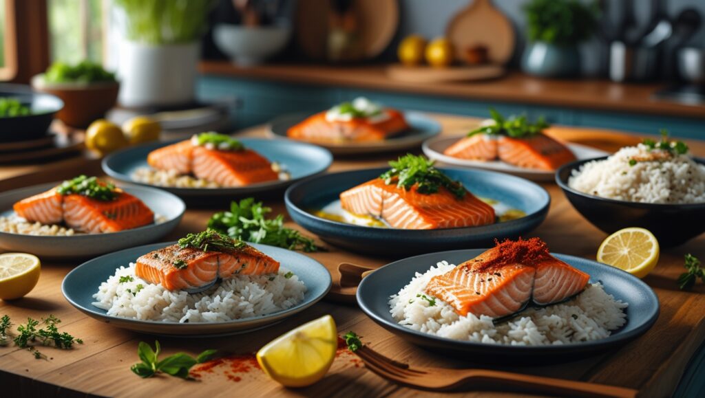 Salmon recipes with rice